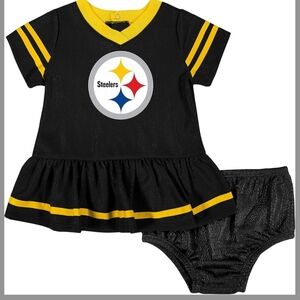 Gerber NFL Pittsburgh Steelers Team Apparel Baby Girl Outfit